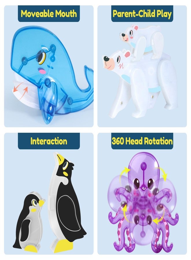 Oriate Magnet Arctic Animals for Magnetic Tiles, 6pcs Movable Joints Zoo Animals for Magnetic Blocks, Animal Toys Compatible with Magnetic Tiles, Educational Magnetic Building Tiles for Kids - Image 3